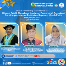 Webinar Diskusi Publik Menyikapi Kesiapan Pemerintah Sumatera Barat Implementasi Kebijakan Koperasi Merah Putih