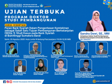 Ujian Terbuka Sandra Dewi Program Doktor Studi Pembangunan